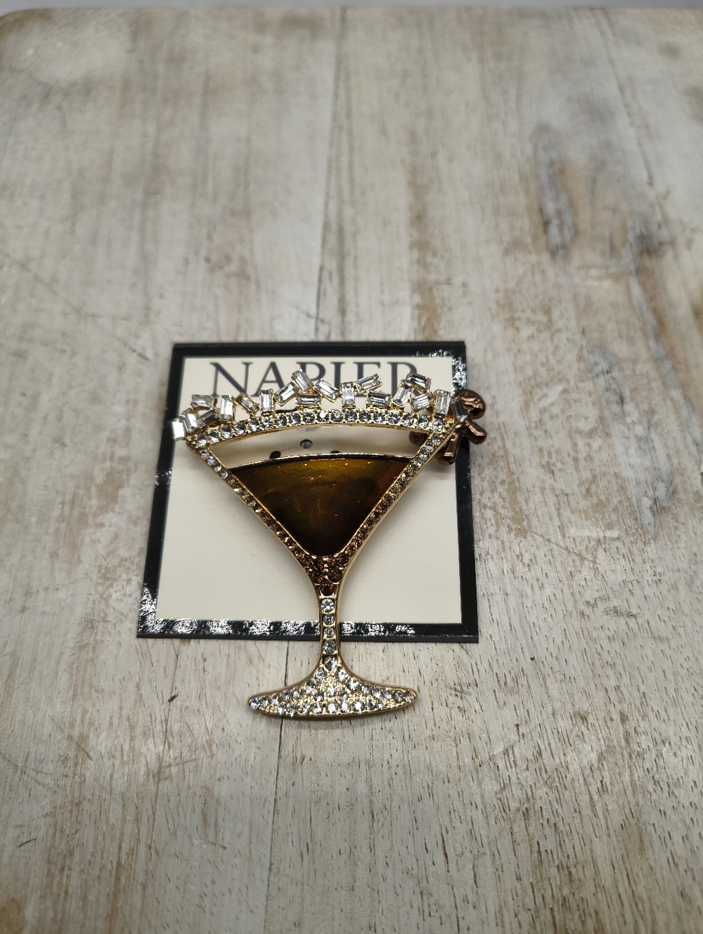 Napier Christmas Gingerbread Martini Pin